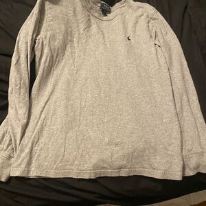 Ralph Lauren Classic Gray Long Sleeve Tee
